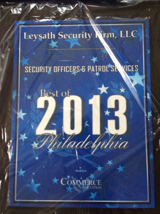 2013 Best of Philadelphia for Security Services